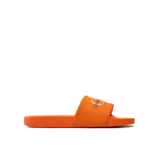 Klapki Calvin Klein Jeans Slide Monogram Co YM0YM00061 Pomarańczowy 42 eobuwie.pl