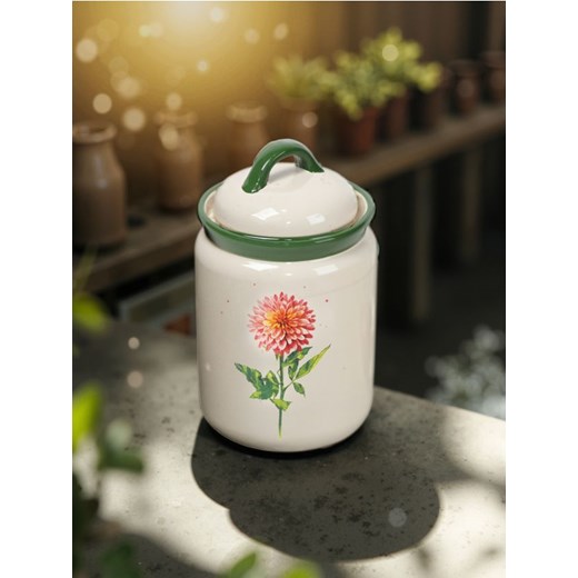 Sinsay - Ceramiczny pojemnik na żywność w stylu cottage - zielony ze sklepu Sinsay w kategorii Pojemniki kuchenne - zdjęcie 184032565