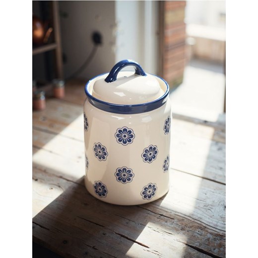 Sinsay - Ceramiczny pojemnik na żywność w stylu cottage - niebieski ze sklepu Sinsay w kategorii Pojemniki kuchenne - zdjęcie 184032566