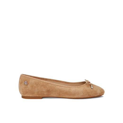 Baleriny Lauren Ralph Lauren 802943066001 Brązowy ze sklepu eobuwie.pl w kategorii Balerinki - zdjęcie 184032656