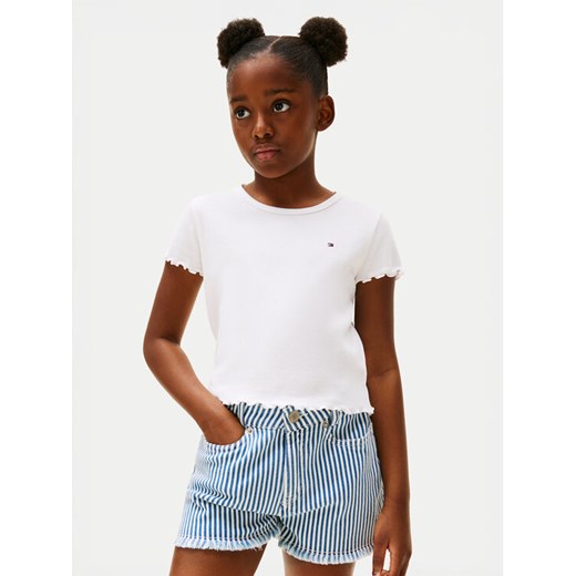 Tommy Hilfiger T-Shirt Essential KG0KG08590 Biały Regular Fit ze sklepu MODIVO w kategorii Bluzki dziewczęce - zdjęcie 184032758