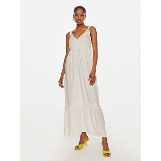 United Colors Of Benetton Sukienka letnia 4RMM5V01T Écru Regular Fit ze sklepu MODIVO w kategorii Sukienki - zdjęcie 184033296