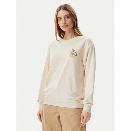 Roxy Bluza ERJFT04963 Beżowy Regular Fit ze sklepu MODIVO w kategorii Bluzy damskie - zdjęcie 184034055
