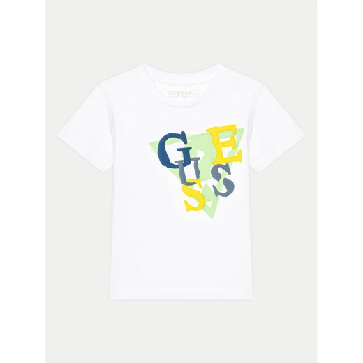 Guess T-Shirt N5GI10 K8HM4 Biały Regular Fit ze sklepu MODIVO w kategorii T-shirty chłopięce - zdjęcie 184034466