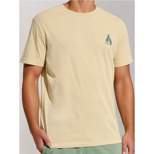 Sinsay - Koszulka - kremowy ze sklepu Sinsay w kategorii T-shirty męskie - zdjęcie 184035548