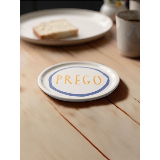 Sinsay - Duży talerz do pizzy z napisem Prego - granatowy Sinsay One Size Sinsay