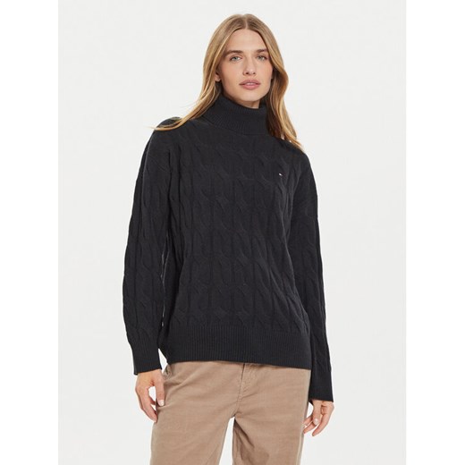 Tommy Hilfiger Golf WW0WW43102 Czarny Regular Fit ze sklepu MODIVO w kategorii Swetry damskie - zdjęcie 184035828