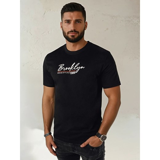 Koszulka męska z nadrukiem czarna Dstreet RX5403 ze sklepu DSTREET.PL w kategorii T-shirty męskie - zdjęcie 184037128