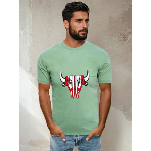 T-shirt męski jasnozielony Dstreet RX4930 ze sklepu DSTREET.PL w kategorii T-shirty męskie - zdjęcie 184037168