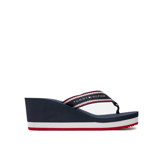 Japonki Tommy Hilfiger Hilfiger Hi Wedge Beach Sandal FW0FW08012 Granatowy Tommy Hilfiger 41 eobuwie.pl
