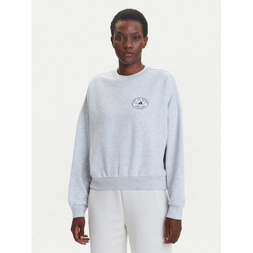 adidas Bluza Farmers Market Graphic JM4210 Szary Loose Fit ze sklepu MODIVO w kategorii Bluzy damskie - zdjęcie 184038407