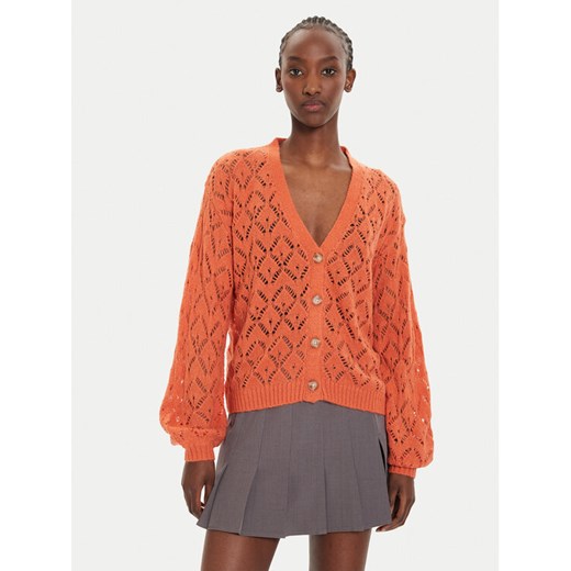 Pepe Jeans Kardigan Hailey PL702218 Pomarańczowy Regular Fit ze sklepu MODIVO w kategorii Swetry damskie - zdjęcie 184038556