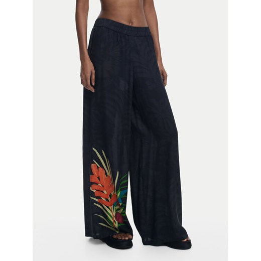 Desigual Spodnie palazzo 25SWMW02 Czarny Wide Leg Desigual XL MODIVO