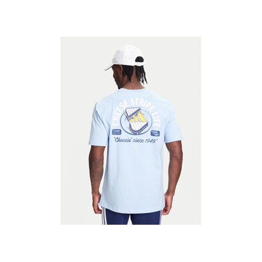 T-shirt męski Adidas sportowy niebieski z krótkim rękawem 