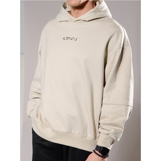 Sinsay - Bluza z nadrukiem - beżowy ze sklepu Sinsay w kategorii Bluzy męskie - zdjęcie 184040519