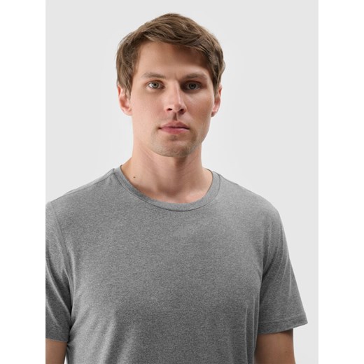 Męska koszulka treningowa 4F 4FWSS25TFTSM1344 - szara ze sklepu Sportstylestory.com w kategorii T-shirty męskie - zdjęcie 184040838