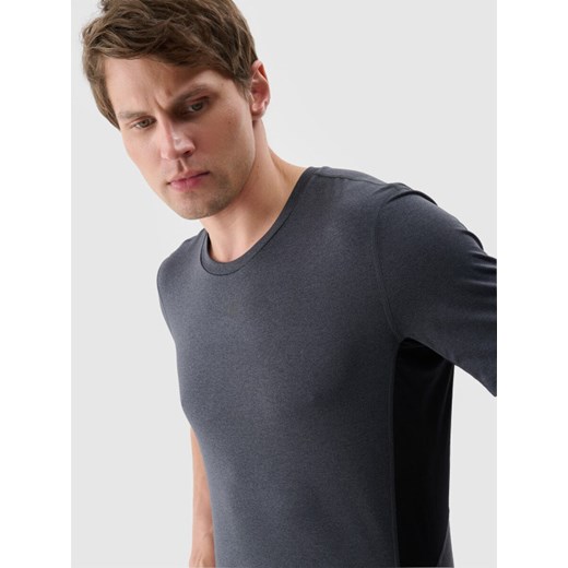 Męska koszulka treningowa 4F 4FWSS25TFTSM1345 - granatowa ze sklepu Sportstylestory.com w kategorii T-shirty męskie - zdjęcie 184040847