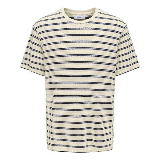 ONLY &amp; SONS Koszulka &quot;Ian&quot; w kolorze kremowo-granatowym ze sklepu Limango Polska w kategorii T-shirty męskie - zdjęcie 184041728