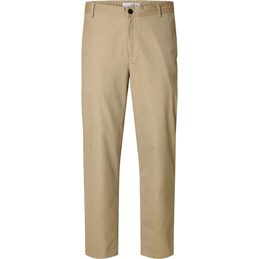 SELECTED HOMME Spodnie chino w kolorze beżowym ze sklepu Limango Polska w kategorii Spodnie męskie - zdjęcie 184043176