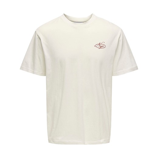 ONLY &amp; SONS Koszulka &quot;Vista&quot; w kolorze kremowym ze sklepu Limango Polska w kategorii T-shirty męskie - zdjęcie 184043208