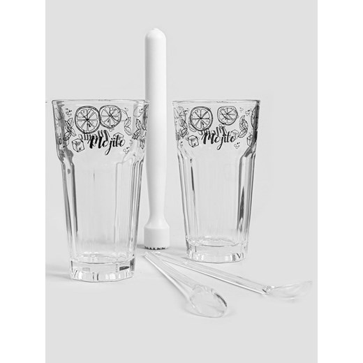 Homla 5-częściowy zestaw &quot;Mojito&quot; w kolorze czarno-białym do koktajli ze sklepu Limango Polska w kategorii Naczynia - zdjęcie 184043326
