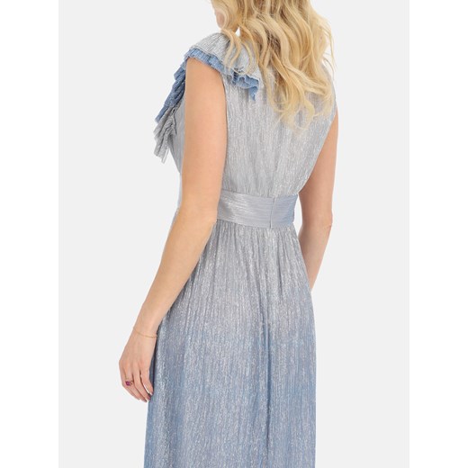 Sukienka L'AF na wesele midi rozkloszowana 