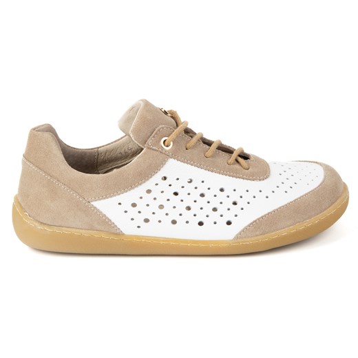 BAREFOOT Damskie minimalistyczne sneakersy 1769POL białe perforowane ze sklepu butyolivier w kategorii Półbuty damskie - zdjęcie 184044328