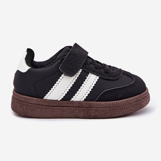 Buty Sportowe Sneakersy Dziecięce Na Rzep Czarne ze sklepu ButyModne.pl w kategorii Buty sportowe dziecięce - zdjęcie 184044429