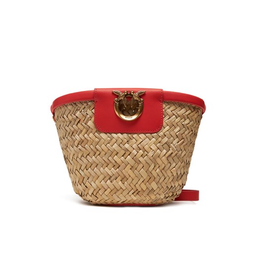 Torebka PINKO Love Summer Bucket PE 25 PLTT 103325 A1RL Beżowy ze sklepu eobuwie.pl w kategorii Listonoszki - zdjęcie 184044665
