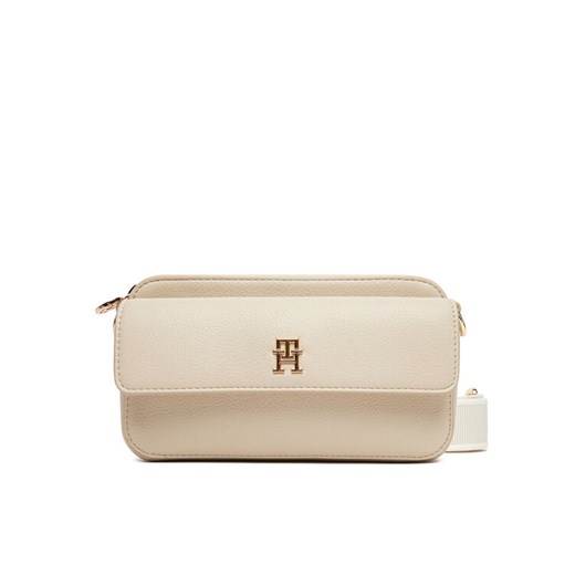 Torebka Tommy Hilfiger DISTINCT CAMERA BAG AW0AW17455 Beżowy ze sklepu eobuwie.pl w kategorii Listonoszki - zdjęcie 184044715
