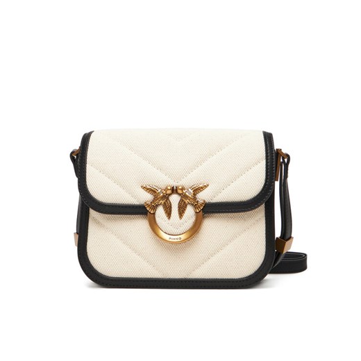 Torebka PINKO Love Box Bag Fl Mini PE 25 PLTT 104297 A2C7 Beżowy ze sklepu eobuwie.pl w kategorii Listonoszki - zdjęcie 184044726