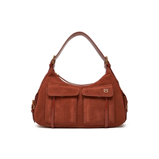 Torebka PINKO Cargo Bag Maxi PE 25 PLTT 104507 A29N Brązowy ze sklepu eobuwie.pl w kategorii Torebki damskie - zdjęcie 184044729