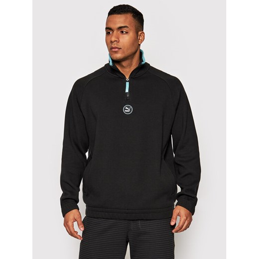 Puma Bluza Half-Zip 533619 Czarny Regular Fit ze sklepu MODIVO w kategorii Bluzy męskie - zdjęcie 184045555