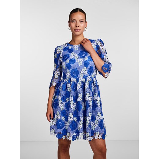 YAS Sukienka codzienna 26029716 Niebieski Regular Fit ze sklepu MODIVO w kategorii Sukienki - zdjęcie 184045568