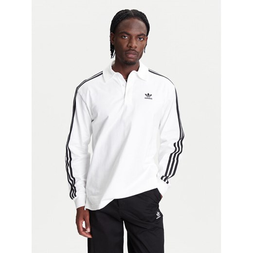 adidas Polo adicolor Rugby IZ2459 Biały Regular Fit ze sklepu MODIVO w kategorii T-shirty męskie - zdjęcie 184045626