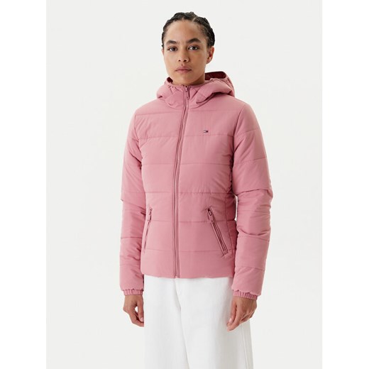Tommy Jeans Kurtka przejściowa DW0DW20959 Różowy Slim Fit ze sklepu MODIVO w kategorii Kurtki damskie - zdjęcie 184045627