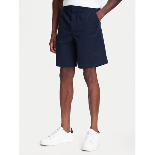 Calvin Klein Jeans Szorty materiałowe LV040EM618 Granatowy Regular Fit ze sklepu MODIVO w kategorii Spodenki męskie - zdjęcie 184045639
