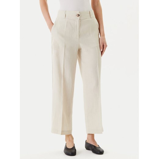 United Colors Of Benetton Spodnie materiałowe 4AGHDF06R Beżowy Straight Fit ze sklepu MODIVO w kategorii Spodnie damskie - zdjęcie 184045688