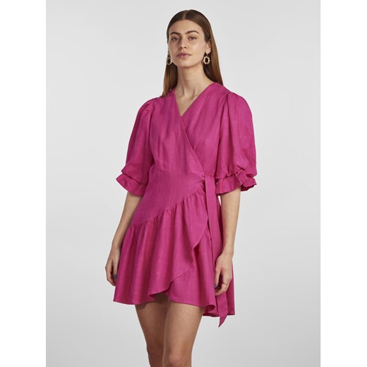 YAS Sukienka codzienna 26029985 Fioletowy Regular Fit ze sklepu MODIVO w kategorii Sukienki - zdjęcie 184045706