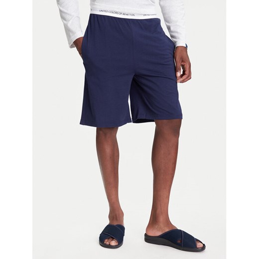 United Colors Of Benetton Szorty piżamowe 30964900D Granatowy Regular Fit ze sklepu MODIVO w kategorii Piżamy męskie - zdjęcie 184045717