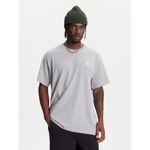 adidas T-Shirt Trefoil Essentials JY6270 Szary Oversize ze sklepu MODIVO w kategorii T-shirty męskie - zdjęcie 184045719