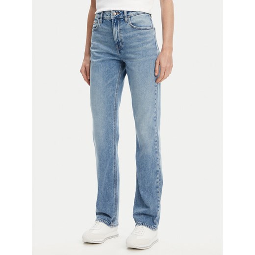 Calvin Klein Jeans Jeansy LV047B914G Niebieski Straight Fit ze sklepu MODIVO w kategorii Jeansy damskie - zdjęcie 184045768