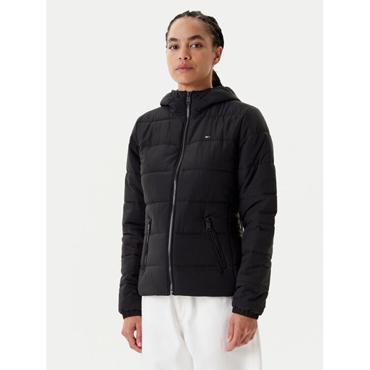 Tommy Jeans Kurtka przejściowa DW0DW20959 Czarny Slim Fit ze sklepu MODIVO w kategorii Kurtki damskie - zdjęcie 184045807