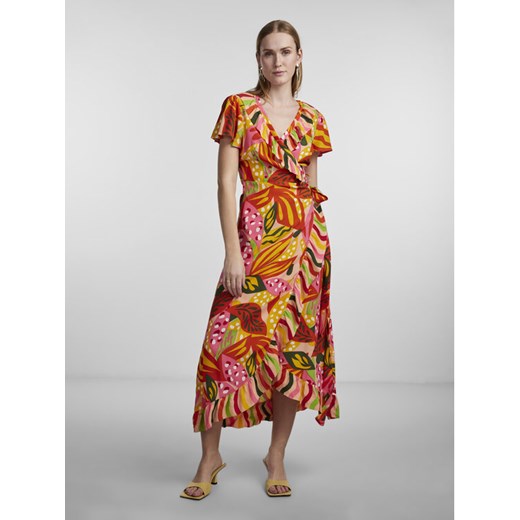 YAS Sukienka codzienna 26030429 Pomarańczowy Regular Fit Yas XL MODIVO