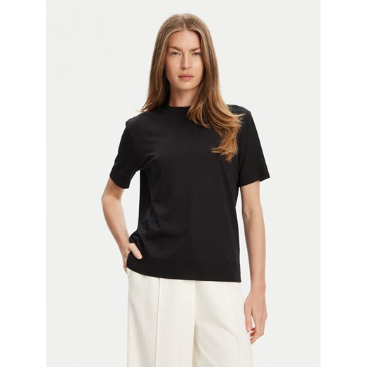 Calvin Klein T-Shirt LV044B206G Czarny Regular Fit ze sklepu MODIVO w kategorii Bluzki damskie - zdjęcie 184045816