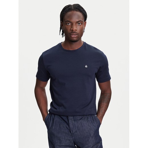 United Colors Of Benetton T-Shirt 3M4WU1088 Granatowy Relaxed Fit ze sklepu MODIVO w kategorii T-shirty męskie - zdjęcie 184045818