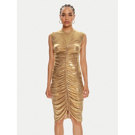 NORMA KAMALI Sukienka koktajlowa ST1243LMD45008 Złoty Slim Fit ze sklepu MODIVO w kategorii Sukienki - zdjęcie 184045829