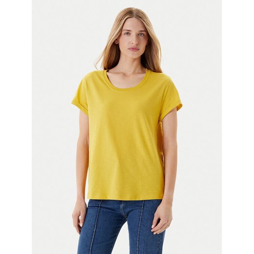 United Colors Of Benetton T-Shirt 3BVXD109F Żółty Regular Fit ze sklepu MODIVO w kategorii Bluzki damskie - zdjęcie 184045859