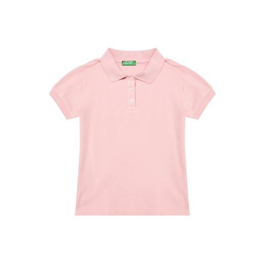United Colors Of Benetton Polo 3WG9C300O Różowy Regular Fit ze sklepu MODIVO w kategorii Bluzki dziewczęce - zdjęcie 184045865