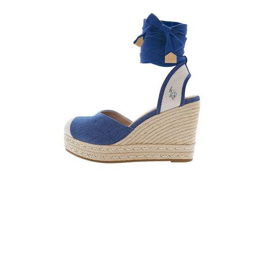U.S. Polo Assn. Sandały w kolorze niebiesko-beżowym na koturnie ze sklepu Limango Polska w kategorii Espadryle damskie - zdjęcie 184047656
